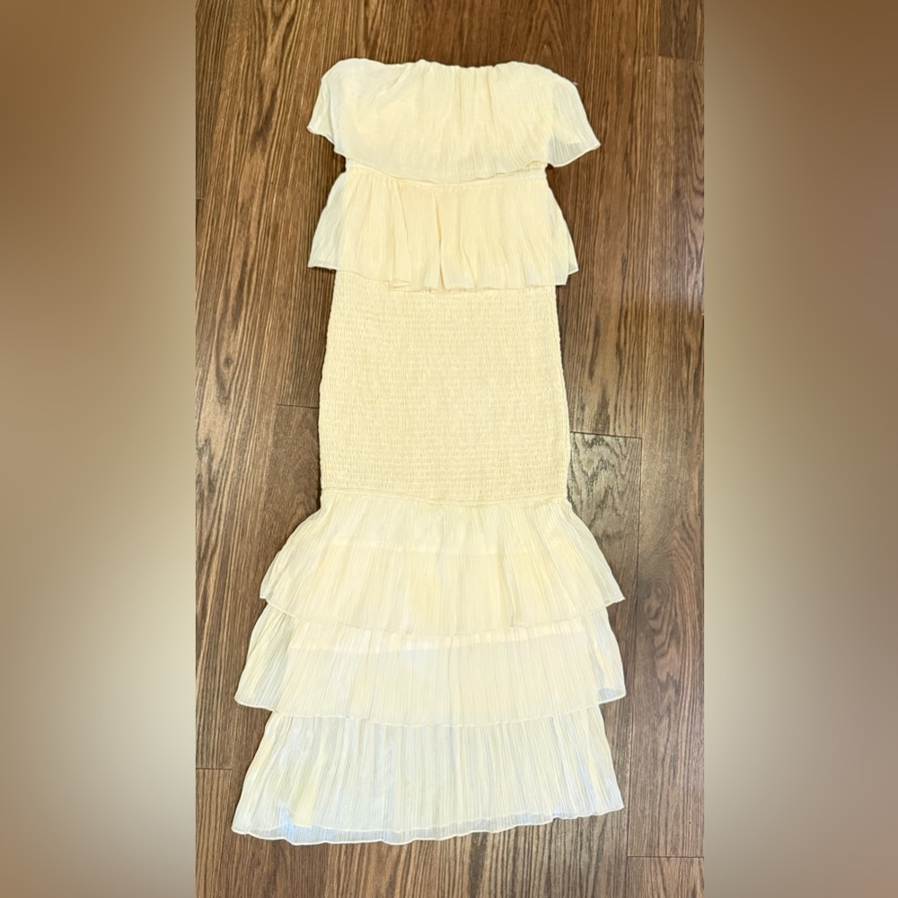 Strapless Smocked Bodice Dress